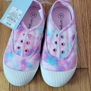 Tie dye slip on toddler shoes